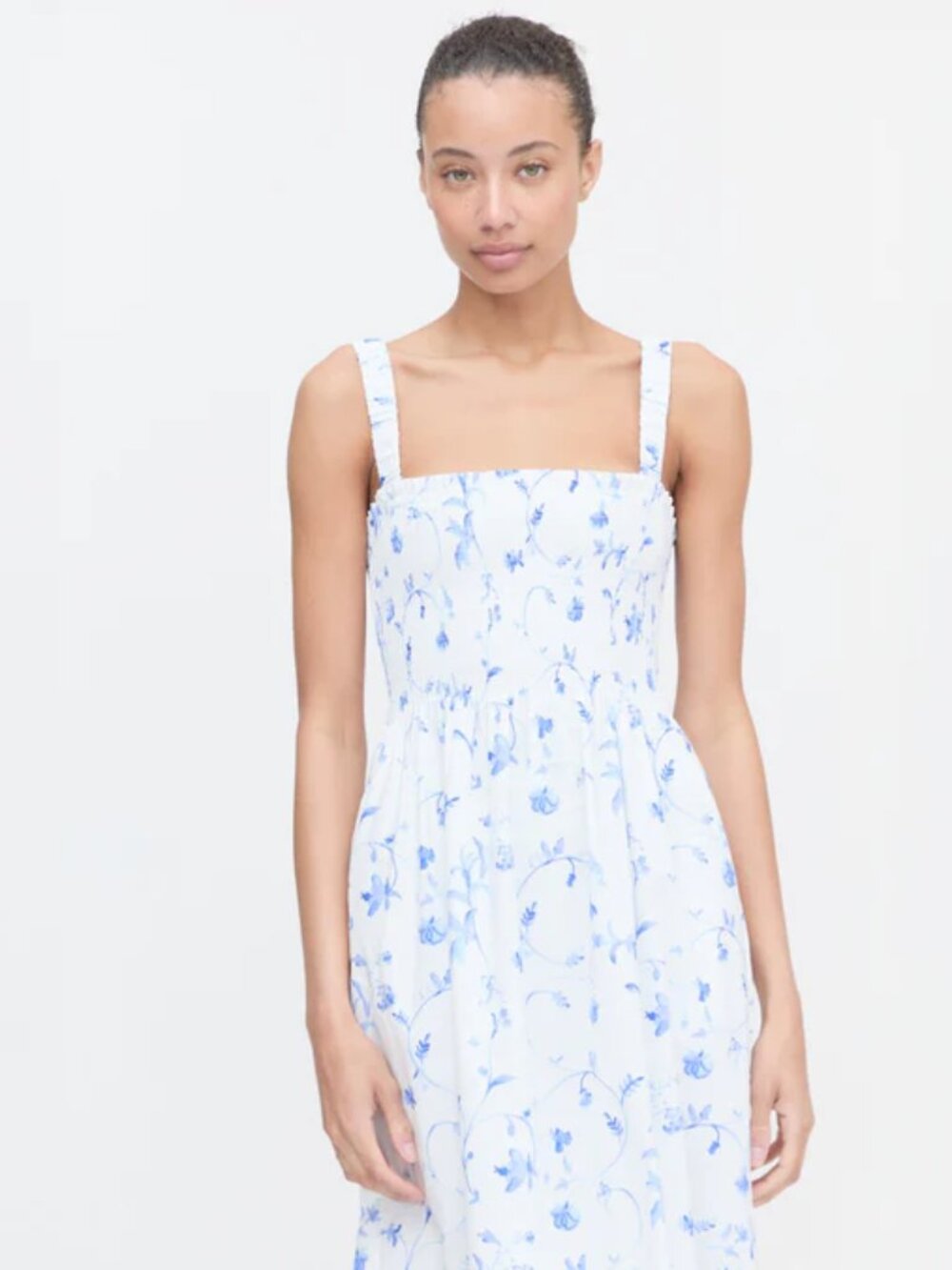 NWOT!!! Hill House The Anjuli Nap Dress Blue Botanical Size M